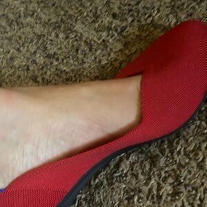 Rothy’s bright red flats